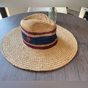 Sundry Panama Hat - Straw Hat with Purple and Blue Band